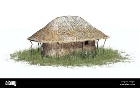 Old thatched hut Cut Out Stock Images & Pictures - Alamy