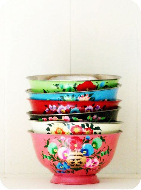 Ideas for Beautiful Interior Design: Colorful mixing bowls.