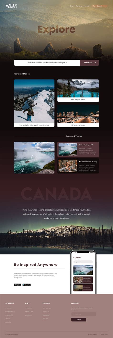 Travel Blog Website on Behance