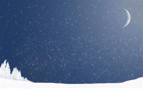 Beautiful Winter Night Wallpaper | PixelsTalk.Net
