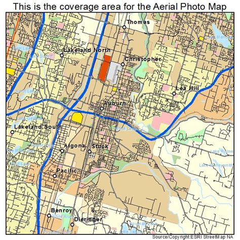 Aerial Photography Map of Auburn, WA Washington