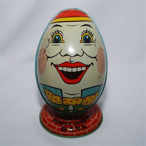 Chein Tin Humpty Dumpty Bank | Old toys, Antique easter decorations, Vintage toys