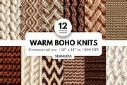 12 Warm Boho Knits Digital Textures, a Texture Graphic by NorthWindPixels