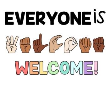 Free Printable ASL 'Welcome' Poster Make Breaks, 56% OFF