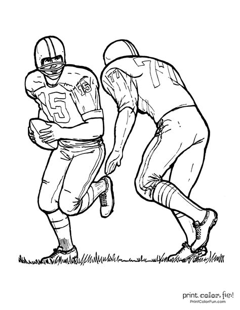 14 football player coloring pages: Free sports printables - Print Color ...