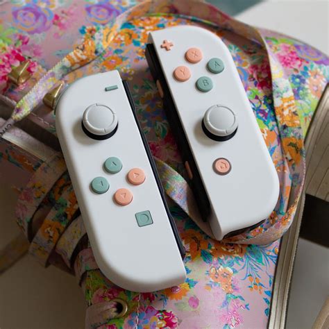 Pair these customized White, Peach and Cyan Joy-Cons with your Nintendo ...