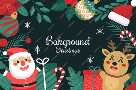 Premium Vector | Flat background for christmas season celebration with ...