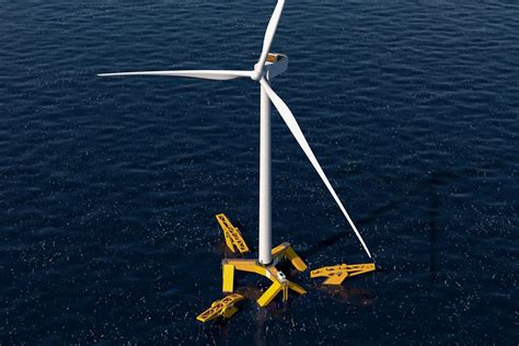 Pivoting arms could stabilize massive floating offshore wind turbines