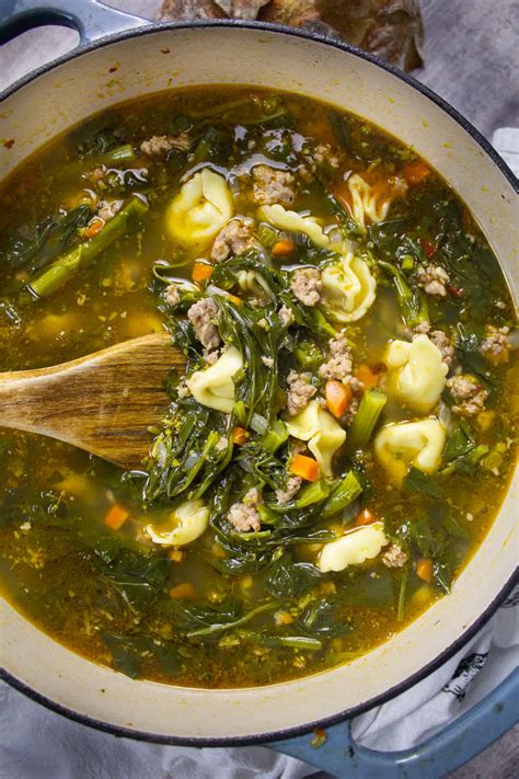 Broccoli Rabe and Tortellini Soup - Always From Scratch