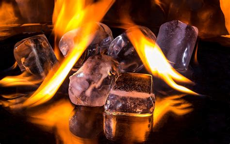 Ice Cubes Fire Flame - Free photo on Pixabay