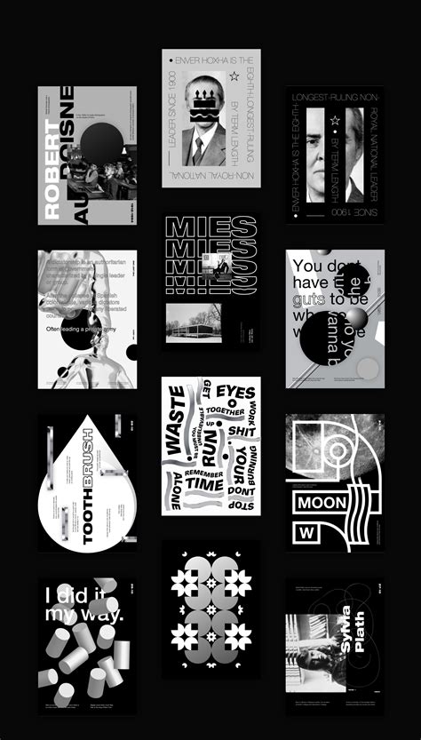 30 BLACK & WHITE POSTERS on Behance