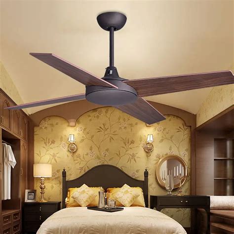 42/48 /52Inch Vintage 4 Biades ceiling fans Industrial Wood Ceiling Fans Without Light ...