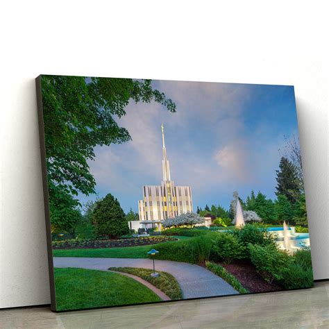 Seattle Temple Fountains Canvas Wall Art - Jesus Christ Picture - Canv – Ciaocustom