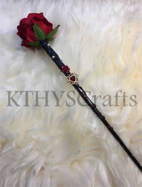 Magic Party Fairy Red Flower Wand Floral Lovely Wand.handmade - Etsy