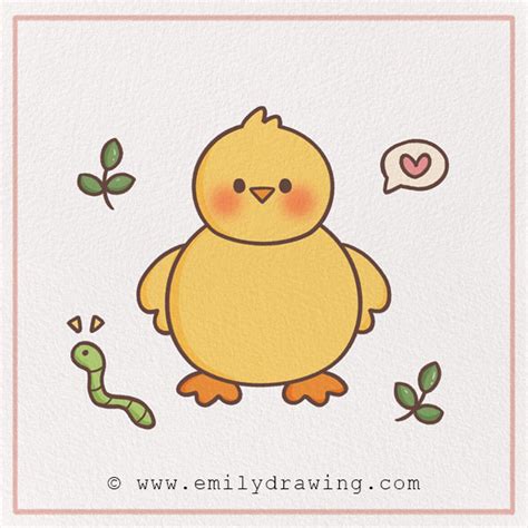 How to Draw a Baby Chick – Emily Drawing