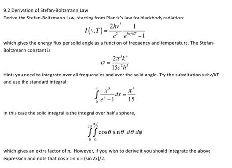 Solved: Derive The Stefan-Boltzmann Law, Starting From Pla... | Chegg.com