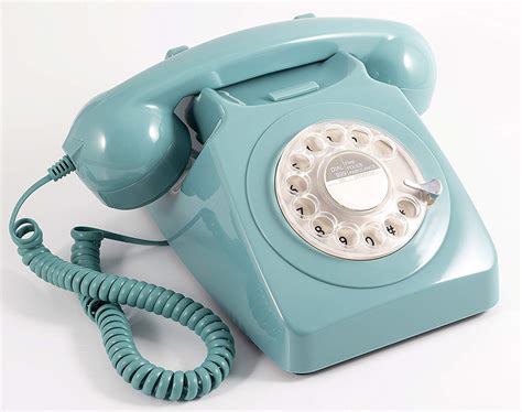 GPO 746 Retro Telefon med Snurrskiva- Blå - Retro Telefoner - SoundStoreXL Sverige