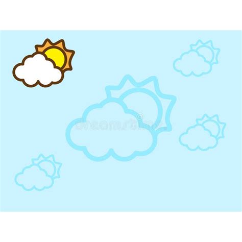 Cartoon Background Cloudy Weather Stock Vector - Illustration of ...