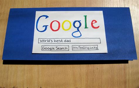 Preschool Crafts for Kids*: Father's Day Google Card Craft