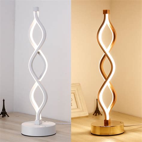 24w modern spiral twist wave design led table light desk reading lamp ...