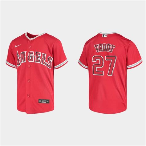 Youth Los Angeles Angels Mike Trout Red Jersey - Best MLB Jersey Shop