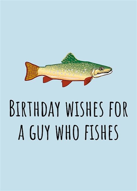 Fishing Birthday Card - Cute Fishing Card - Birthday Wishes For A Guy ...