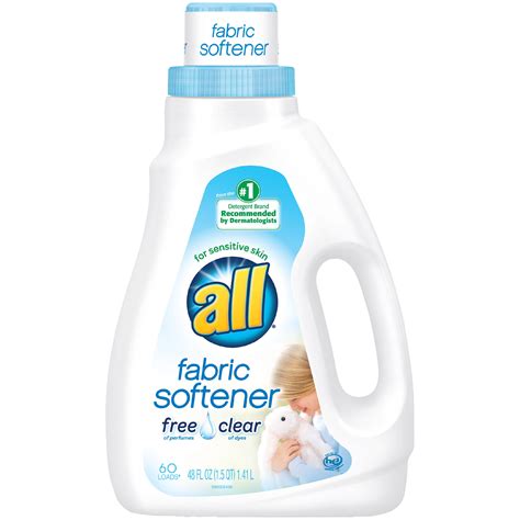 all Liquid Fabric Softener for Sensitive Skin, Free Clear, 48 Oz - Walmart.com