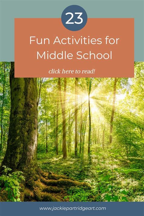 23 Fun Activities for Middle School | Middle school, Art lessons middle ...