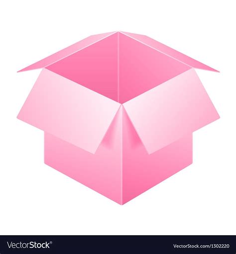 Pink Open Box Icon, Template. Isolated On White Background. Download a ...