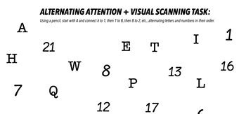 Executive Function: Alternating Attention + Visual Scanning Task