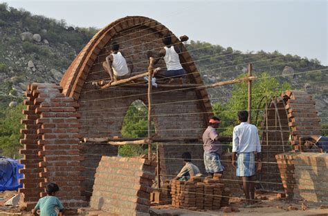 3) The farm house was built as a catenary vault (shape of a natural arch) one of the most stable ...