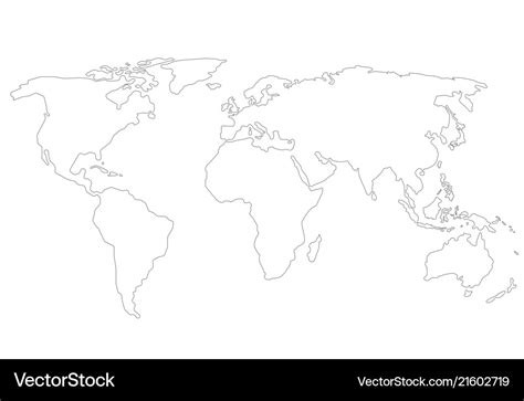 World map vector outline - questmove