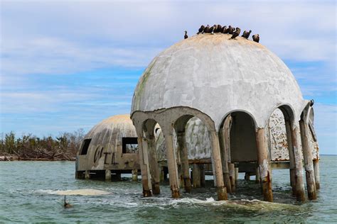 The famous "dome home" on Cape Ramano Florida. 10 years ago this was on land and you could walk ...