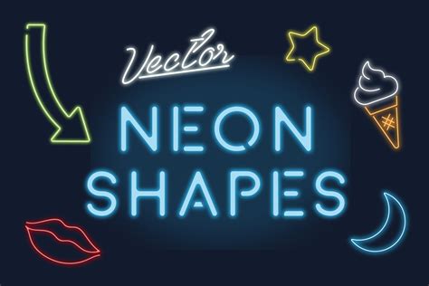 Neon Sign Shapes Vector Pack | Pre-Designed Illustrator Graphics ~ Creative Market