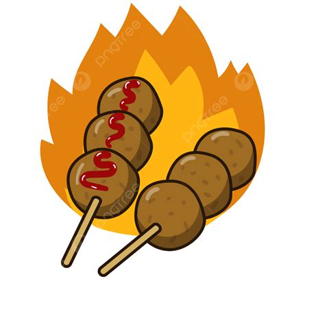 Meatball Clipart Hd PNG, Grilled Meatballs Vector Illustration, Meatballs, Bakso, Bakar PNG ...