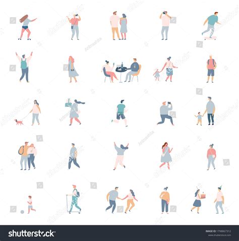 Flat Vector People Set Simple Design Stock Vector (Royalty Free) 1798867312 | Shutterstock ...