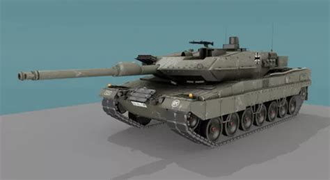 Leopard 2a6 Tank Free 3D Model (.Fbx) - Open3dModel