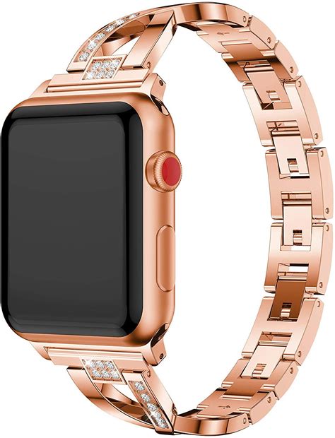 Apple Watch Band Rose Gold 38mm 40mm 42mm 44mm Womens Iwatch Bling