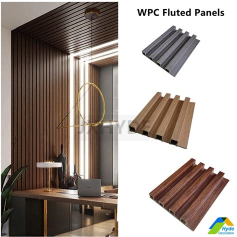 Wood Polymer Composite Louvre Wall Panel WPC Fluted Wall Panels ...