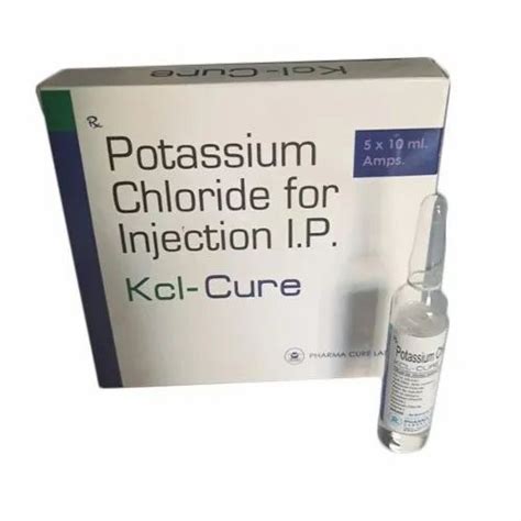 Potassium Chloride 10 ml Kcl-Cure Injection IP, 5 X 10ml, Rs 8 /ampule ...