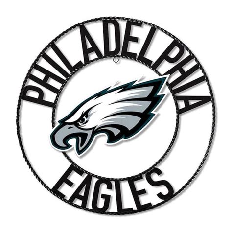 IMPERIAL Philadelphia Eagles Team Logo 24 in. Wrought Iron Decorative ...