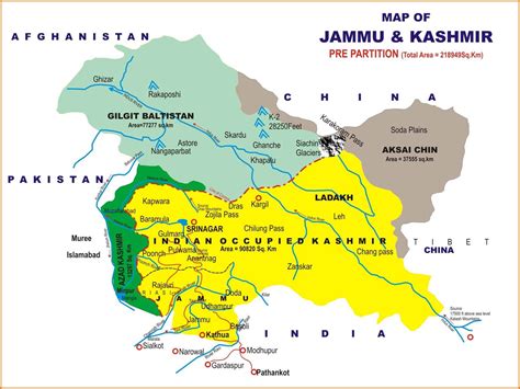 Jammu And Kashmir River Map / Kashmir Maps Perry Castaneda Map ...