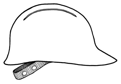 black and white hard hat cartoon - Clip Art Library