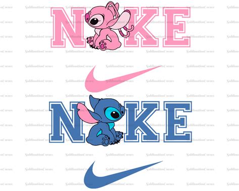 Stitch And Angel Couple Bundle x Nike Png, Logo Brand Png, S - Inspire ...