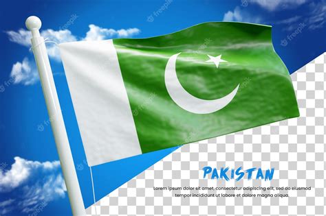 Premium PSD | Pakistan realistic flag 3d render isolated or 3d pakistan ...