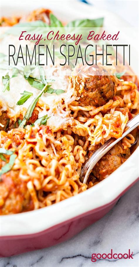 5-Ingredient Baked Spaghetti Ramen - Good Cook | Recipe | Baked spaghetti, Fun cooking, Cooking