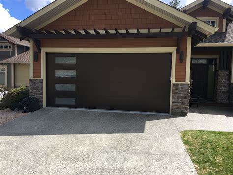 Modern Tech bronze garage door | Residential garage doors, Modern garage doors, Garage doors