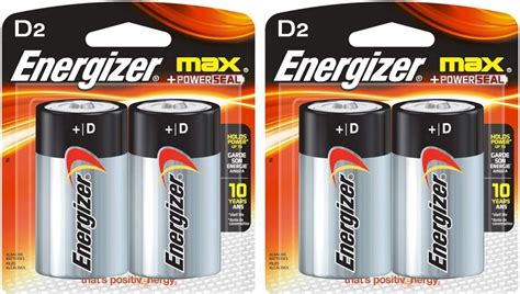 Amazon.com: Energizer Alkaline Battery, D Size, 2/PK (Pack of 2) : Health & Household