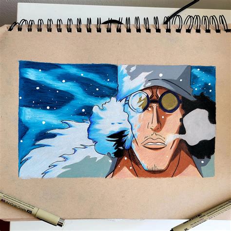 My Aokiji drawing! One of my favorite characters. : r/OnePiece