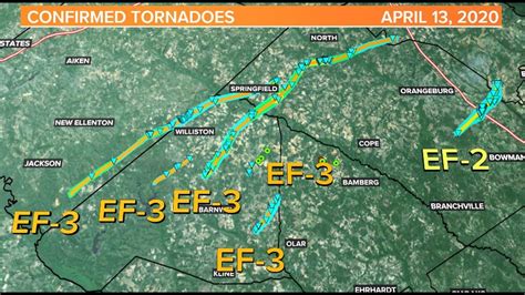 Over 20 tornadoes observed in South Carolina from April 13th outbreak ...